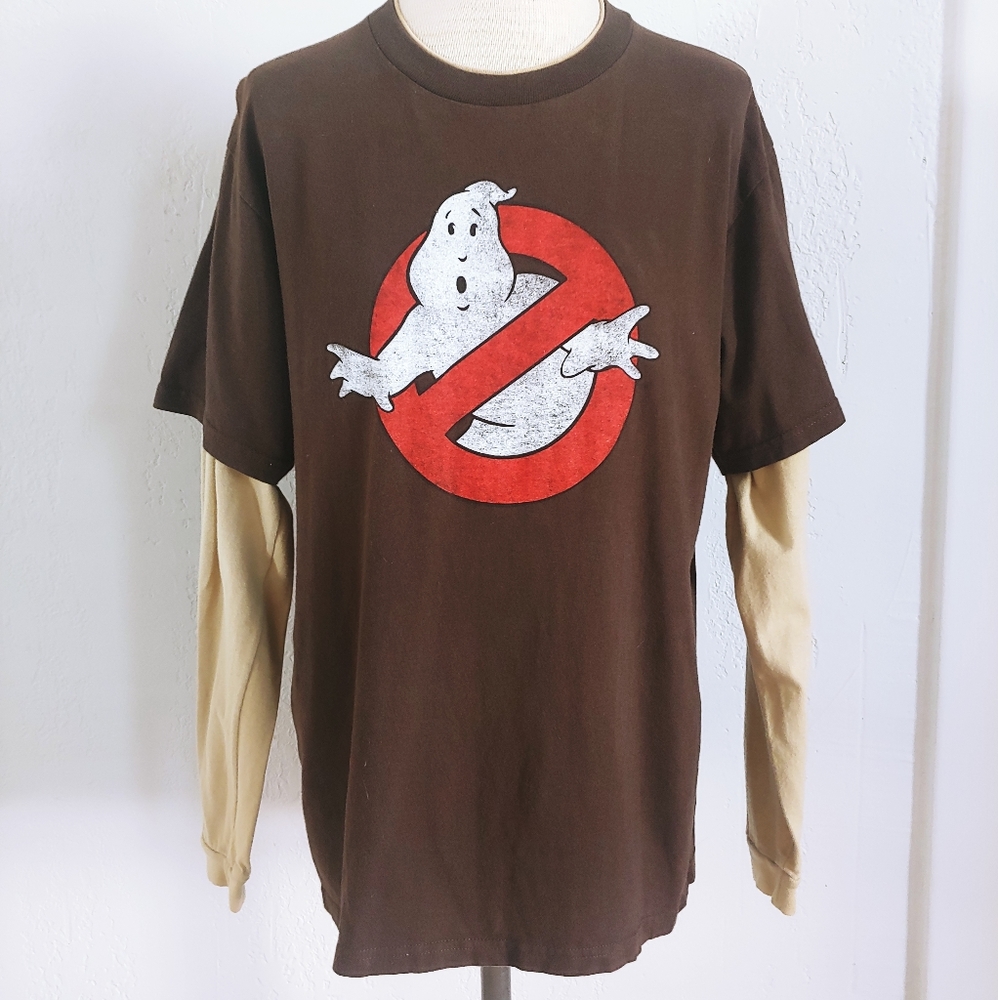 Ghostbusters Brown Long Sleeve Graphic Top